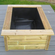 bassin quadra avec cadre bois - ubbink